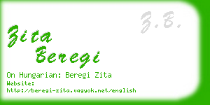 zita beregi business card